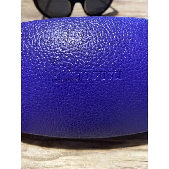 Emilio Pucci Black & Gold Cat Eye Round Sunglasses main image 4